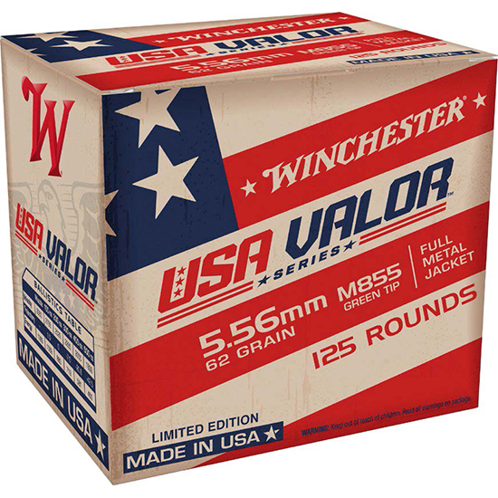 WIN USA VALOR 5.56MM M855 62GR FMJ 125/10 - Ammunition